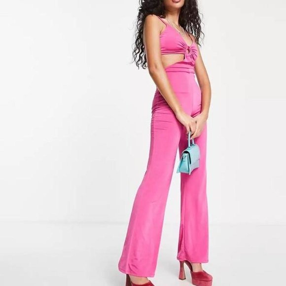 ASOS - Flounce London cut out flared jumpsuit (PETITE) - Picture 1 of 3